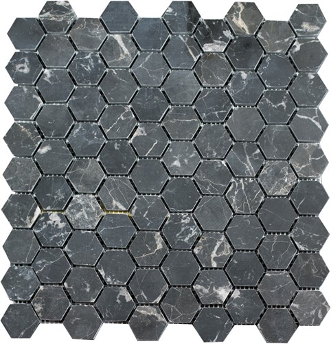 Mosaic Hexagon Plain Toros Black