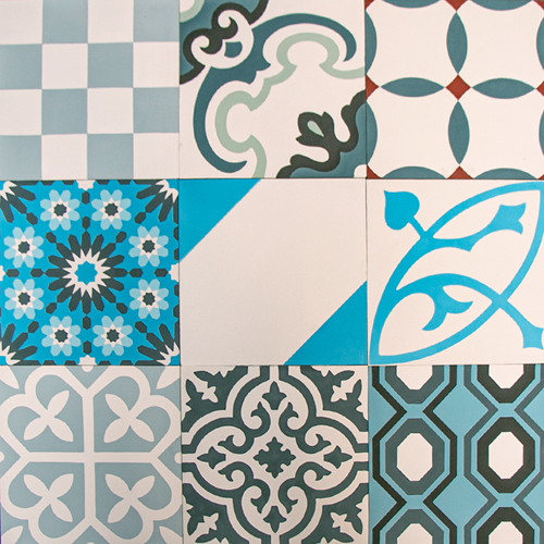 Patchwork Blau