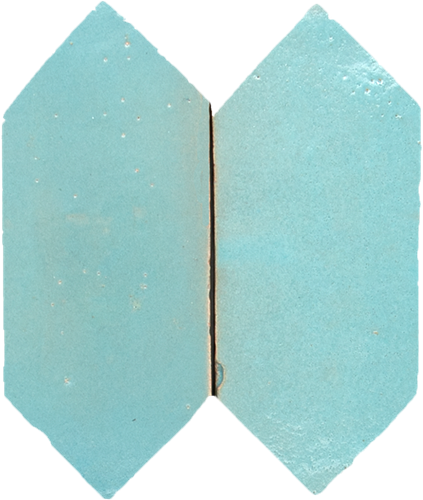 Platta Bleu Celeste Mat Art Deco