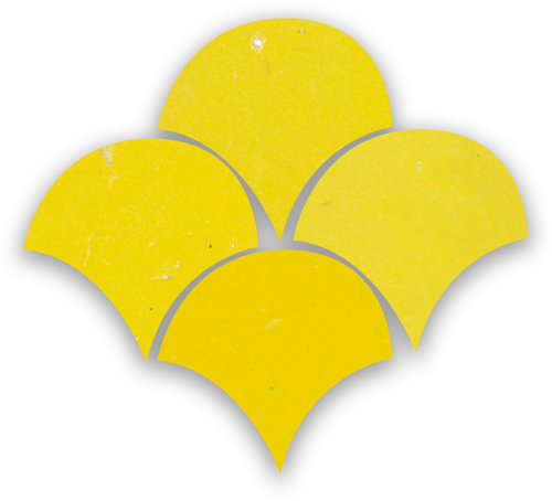 Zellige Citron Poisson Echelles 5x5cm