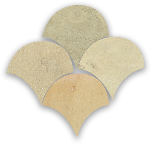 Zellige Naturel Poisson Echelles 5x5cm
