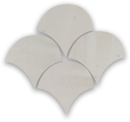 Zellige Pastel Rose Poisson Echelles 5x5cm