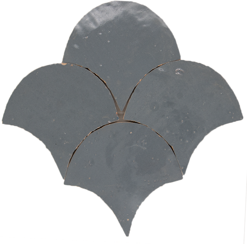 Zellige Anthracite Poisson Echelles 10x10cm