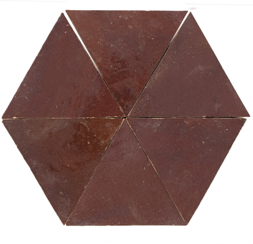 SAM Zellige Aubergine Clair Triangle