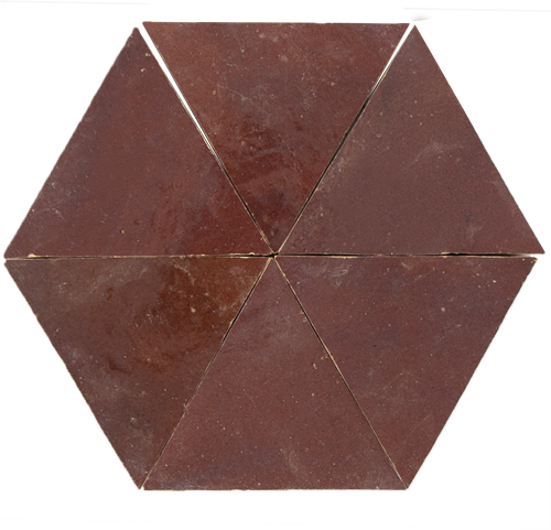 Zellige Aubergine Clair Triangle