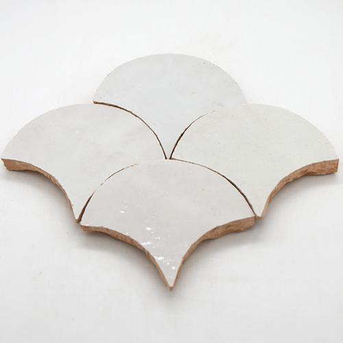 SAM Zellige Blanc Poisson Echelles 10x10cm