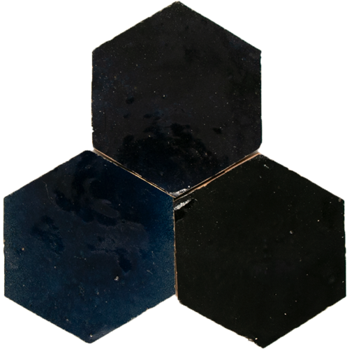 SAM Zellige Bleu Nuit Hexagone