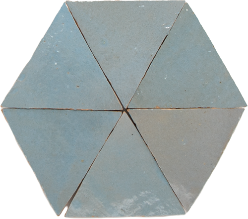 Zellige Bleu Lumiere Triangle