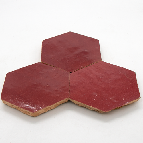 SAM Zellige Bordeaux Rouge Hexagone