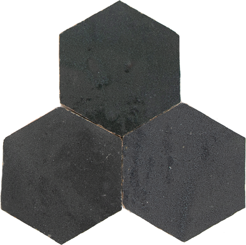 Zellige Charcoal Hexagone