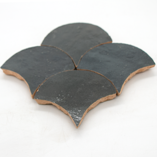 SAM Zellige Charcoal Poisson Echelles 10x10cm