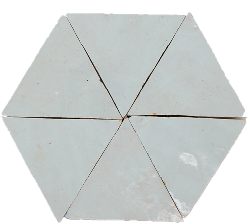 Zellige Glacier Bleu Triangle