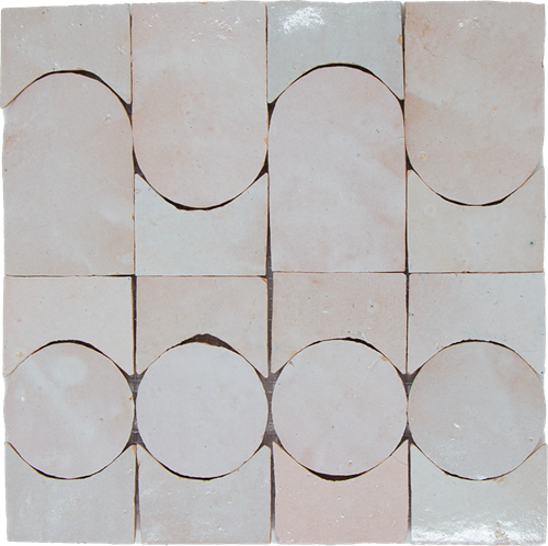 Zellige Gris Rose Soleil  Mosaic