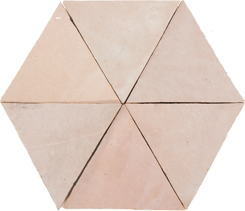 Zellige Gris Rose Triangle