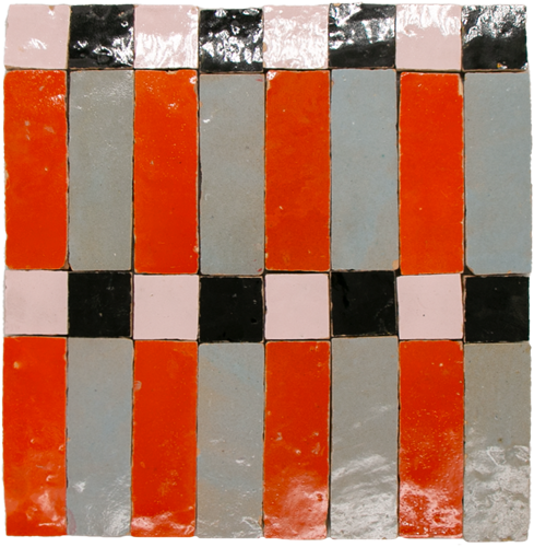 Zellige Metropole Orange Bleu Mosaic