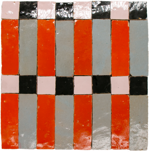 SAM Zellige Metropole Orange Bleu Mosaic