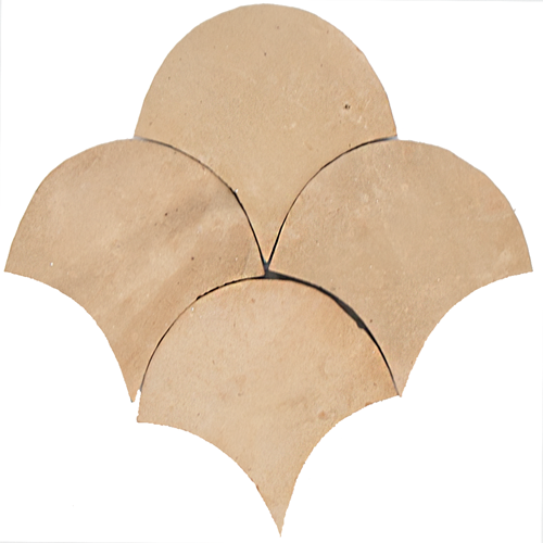 Zellige Naturel Poisson Echelles 10x10cm