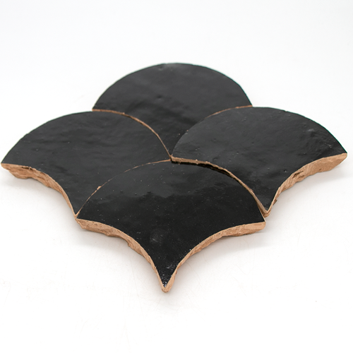 SAM Zellige Noir Poisson Echelles 10x10cm