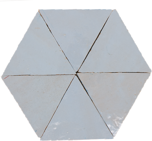 Zellige Pastel Bleu Triangle