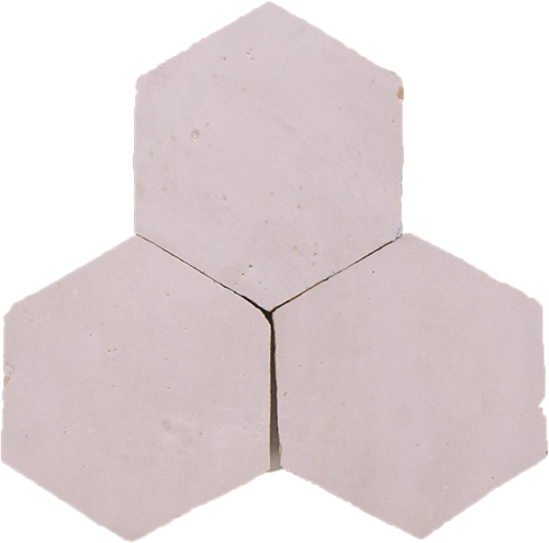 SAM Zellige Pastel Rose Hexagone