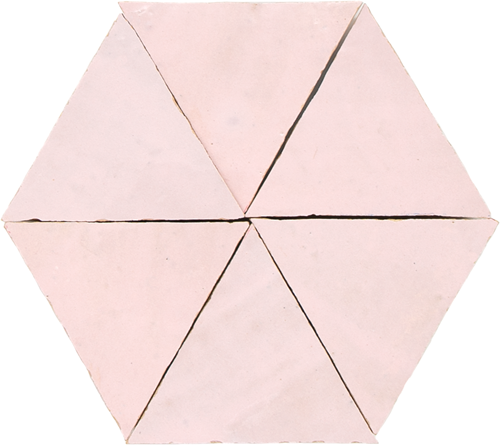 Zellige Pastel Rose Triangle