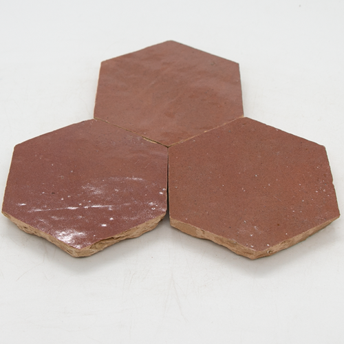 SAM Zellige Rose Rouge Hexagone