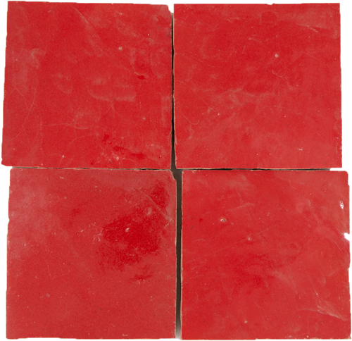 Zellige Rouge Sang 10x10cm