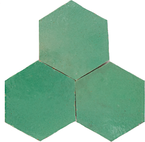 Zellige Turquoise Hexagone